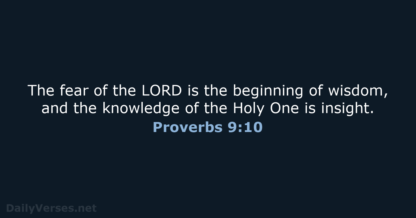 Proverbs 9:10 - NRSV