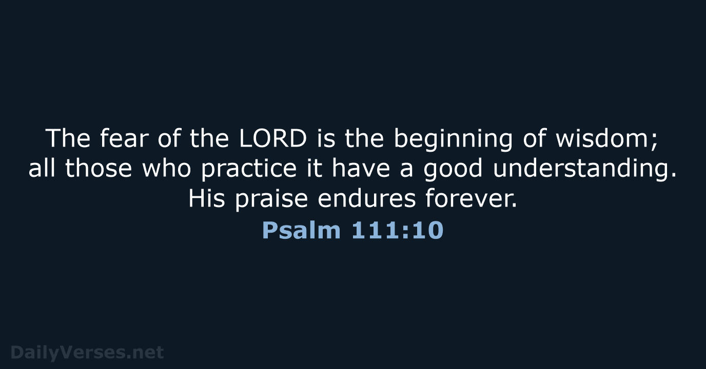 Psalm 111:10 - NRSV