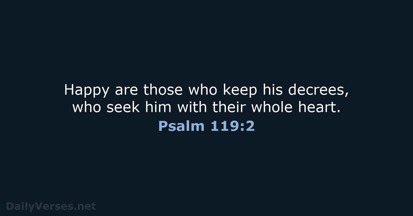 Psalm 119:2 - NRSV