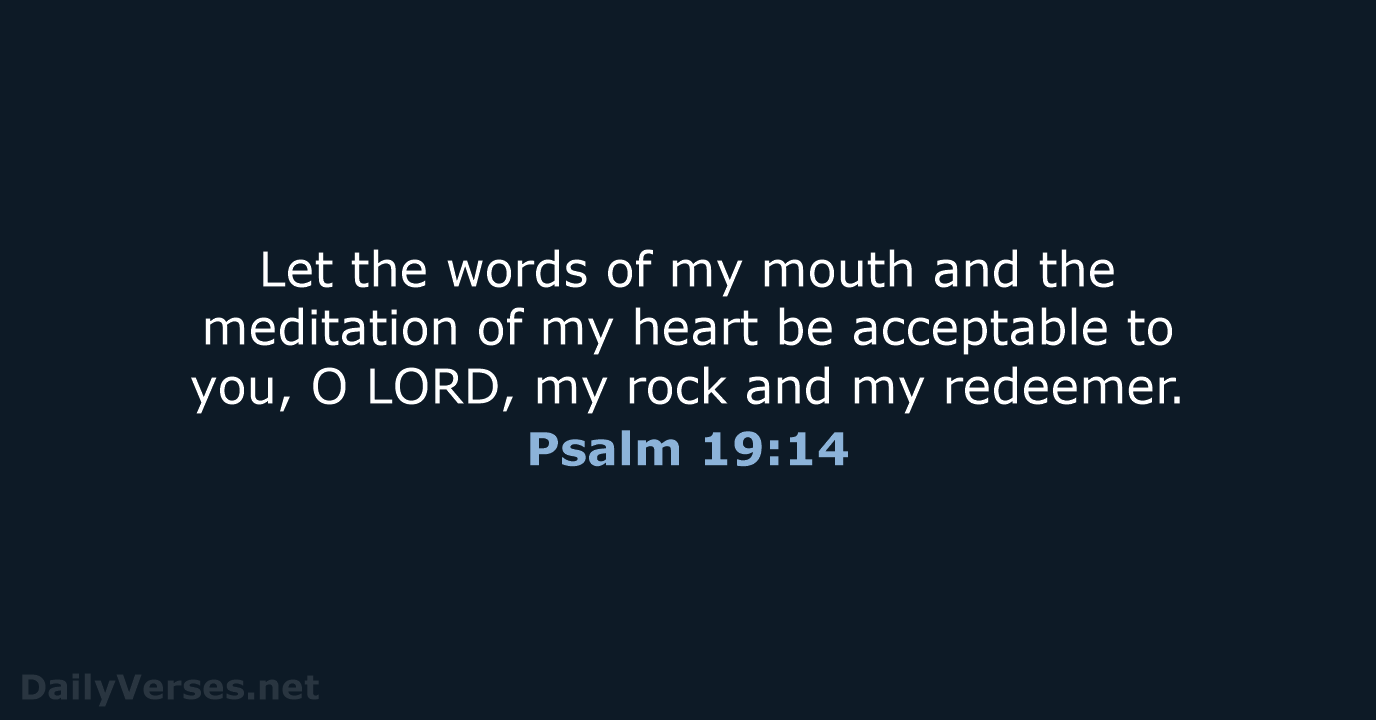 Psalm 19:14 - NRSV