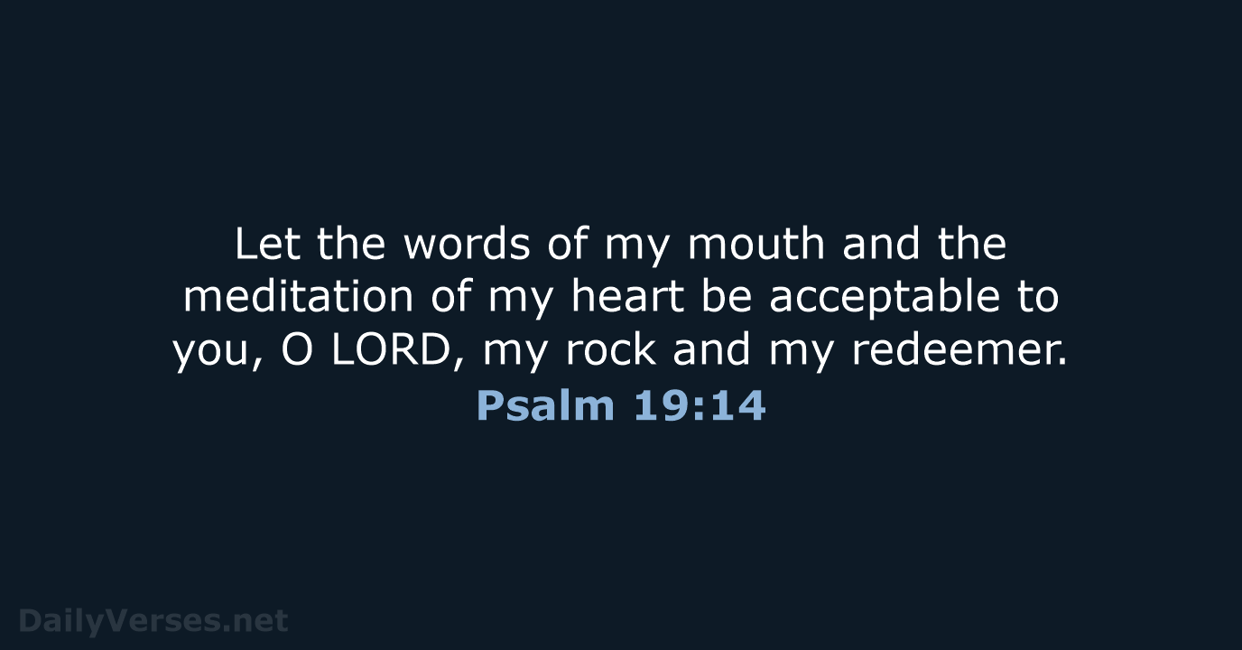 March 3 2020 Bible Verse Of The Day NRSV Psalm 19 14 