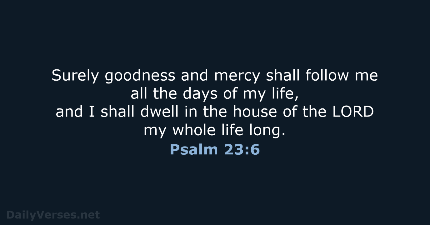 Psalm 23:6 - NRSV