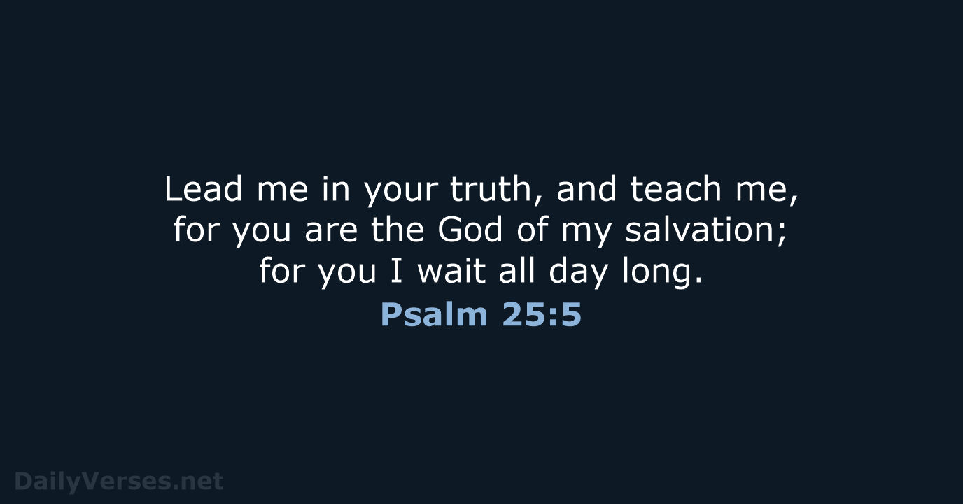 Psalm 25:5 - NRSV
