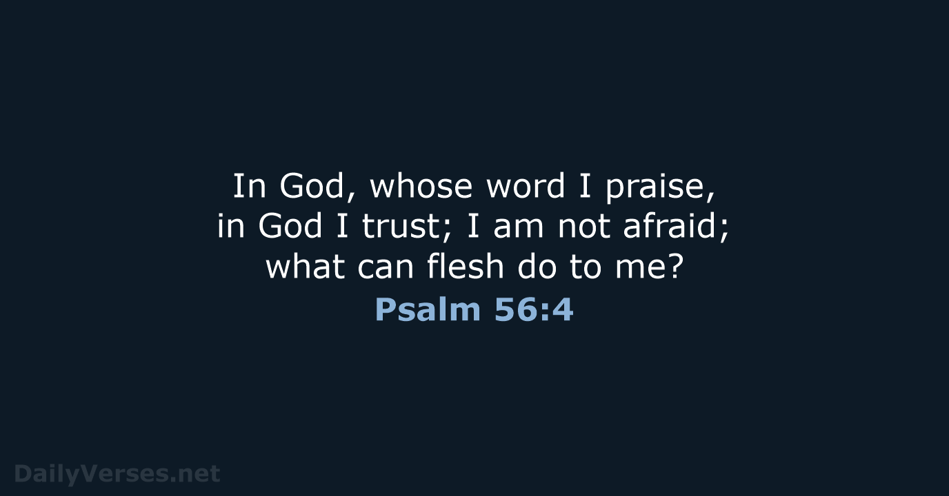 Psalm 56:4 - NRSV