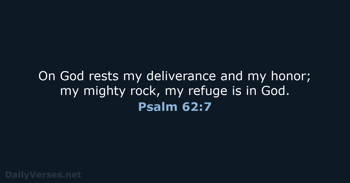 Psalm 62:7 - NRSV