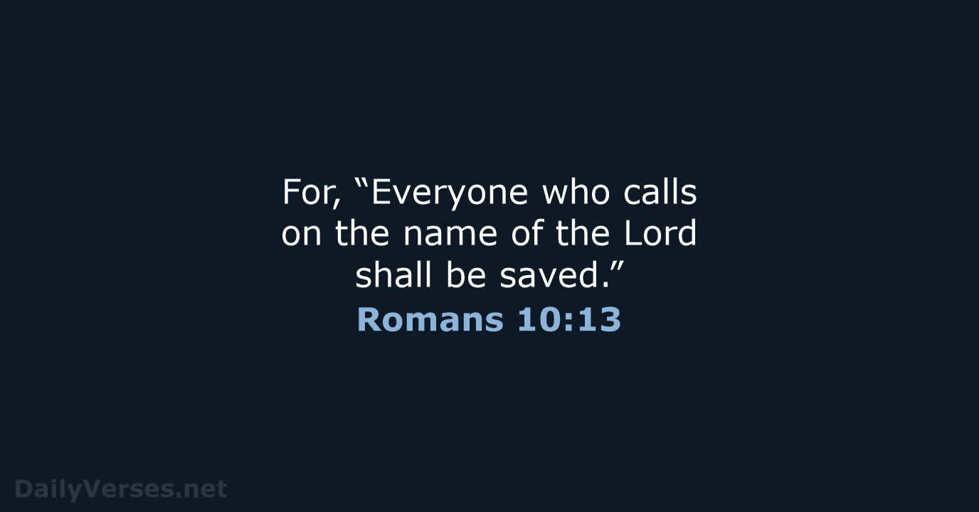 Romans 10:13 - NRSV