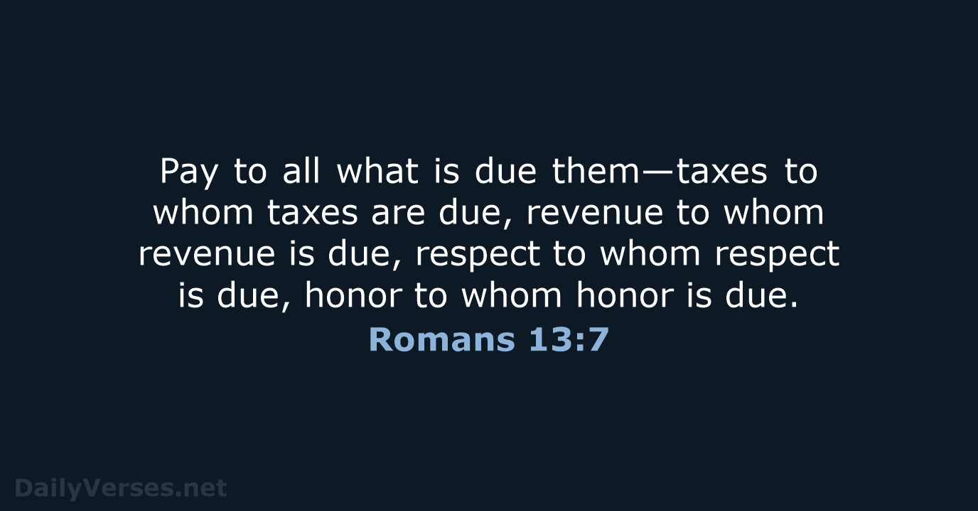 Romans 13:7 - NRSV