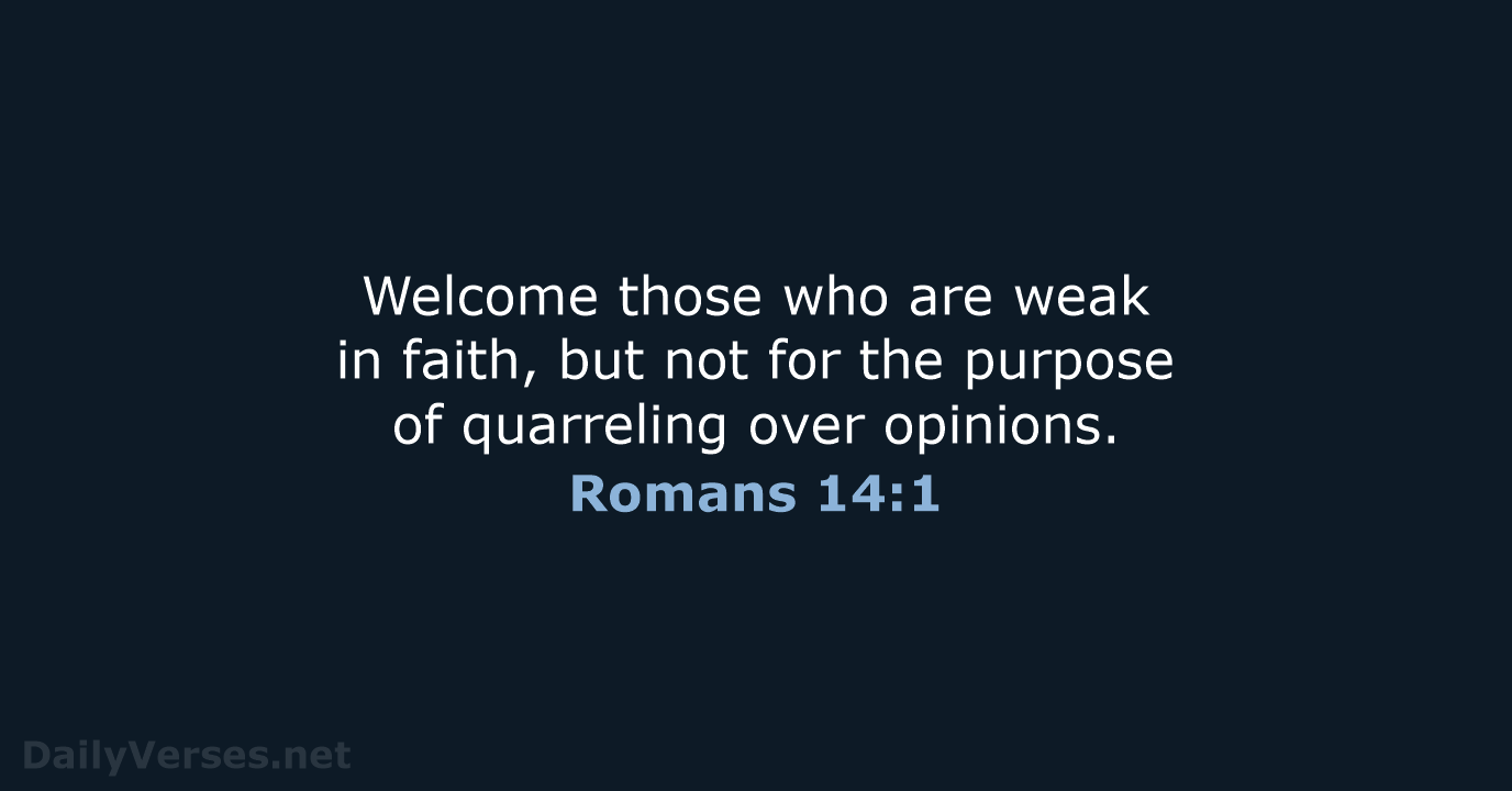 Romans 14 NRSV NLT DailyVerses