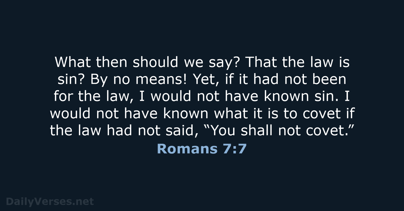 Romans 7:7 - NRSV