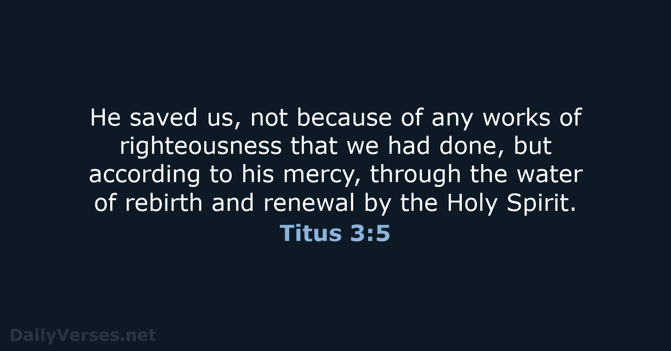 Titus 3:5 - NRSV