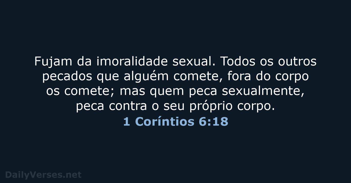 1 Coríntios 6:18 - NVI