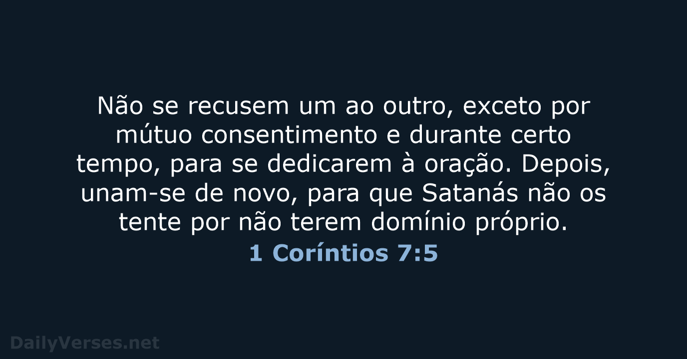 1 Coríntios 7:5 - NVI