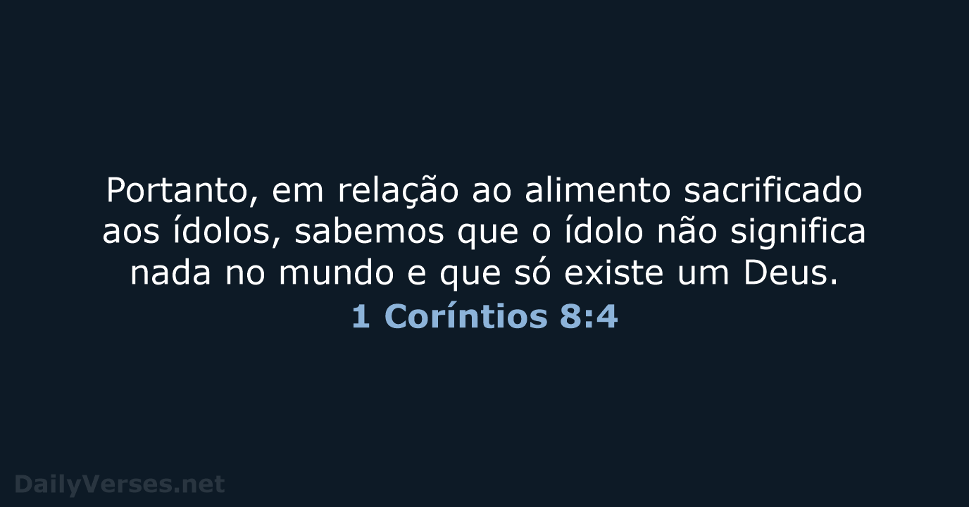 1 Coríntios 8:4 - NVI