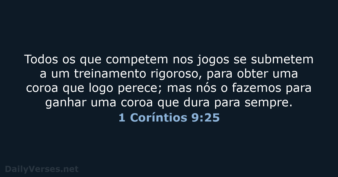 1 Coríntios 9:25 - NVI