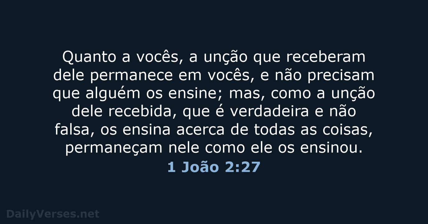 1 João 2:27 - NVI