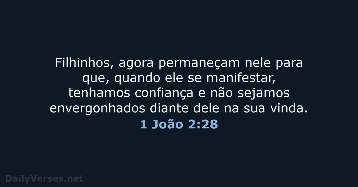 1 João 2:28 - NVI