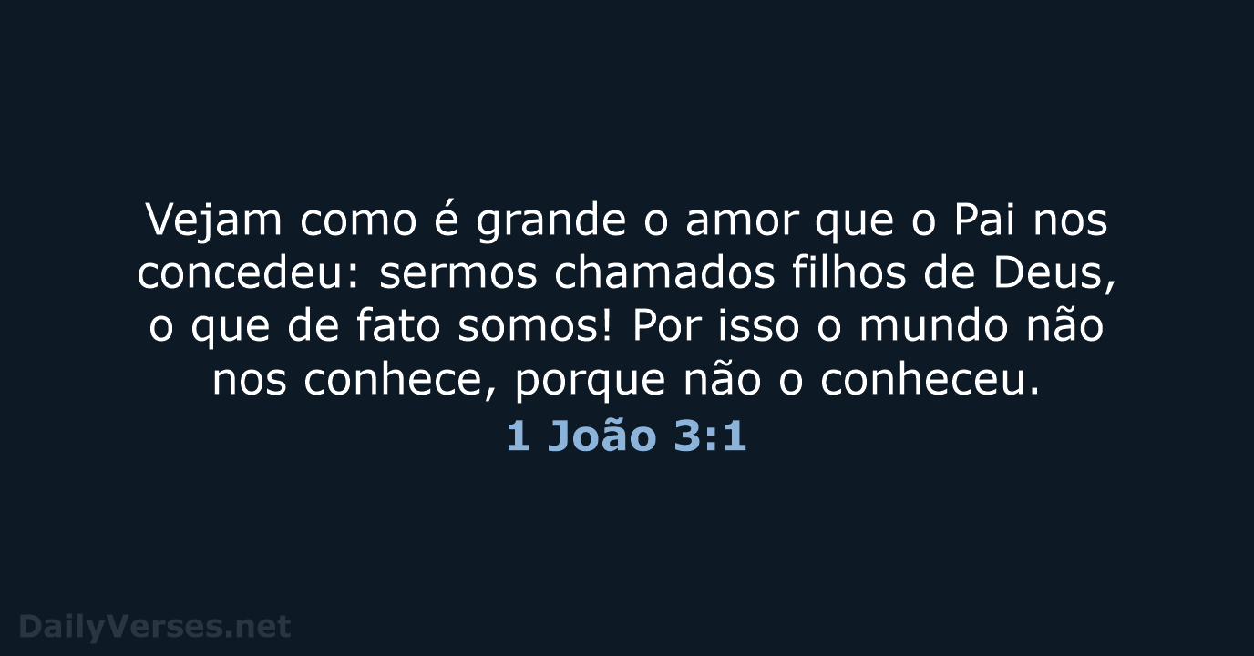 1 João 3:1 - NVI