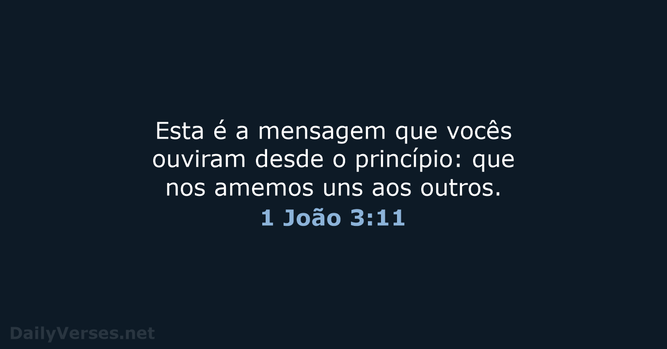 1 João 3:11 - NVI