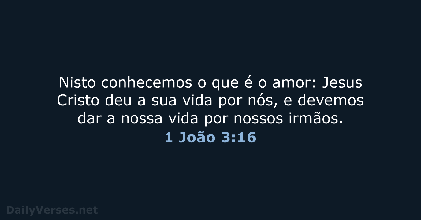 1 João 3:16 - NVI