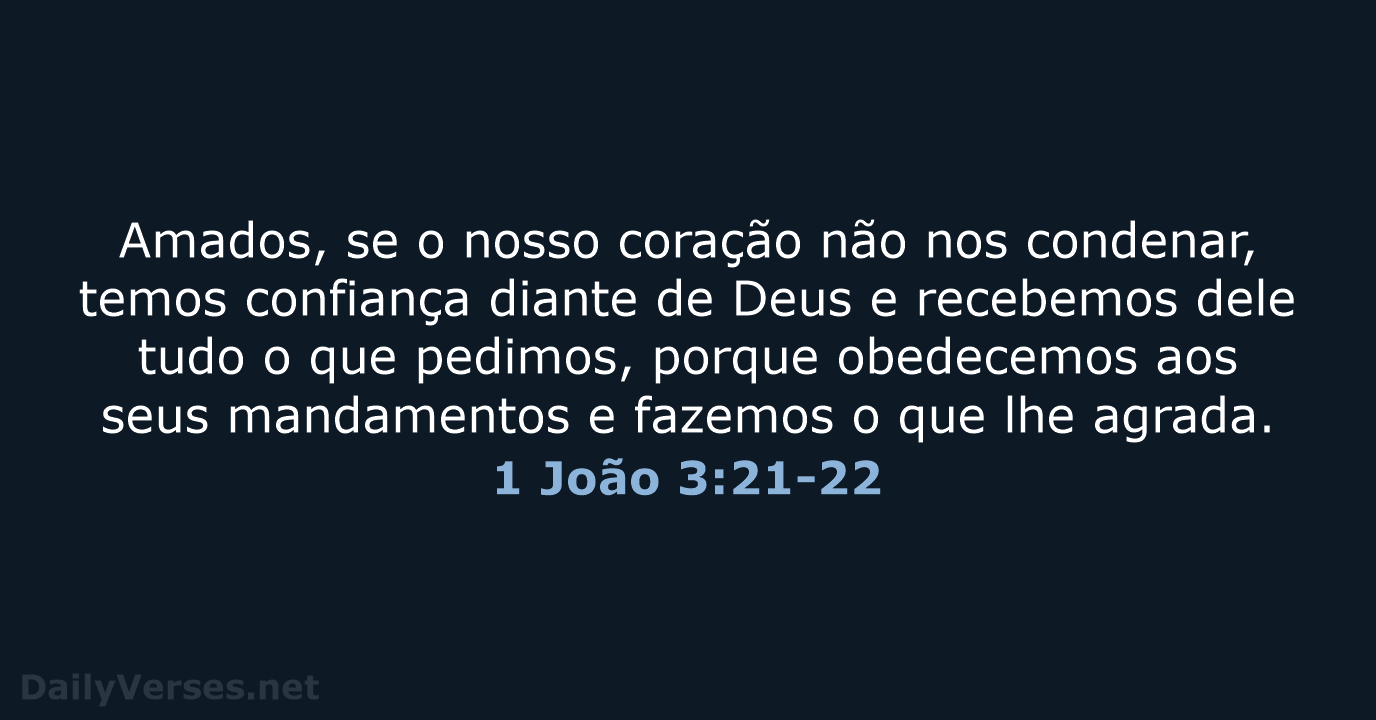 1 João 3:21-22 - NVI