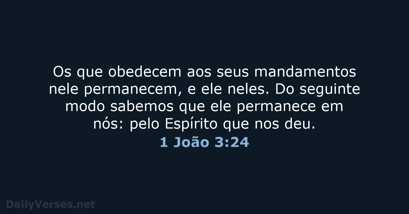1 João 3:24 - NVI