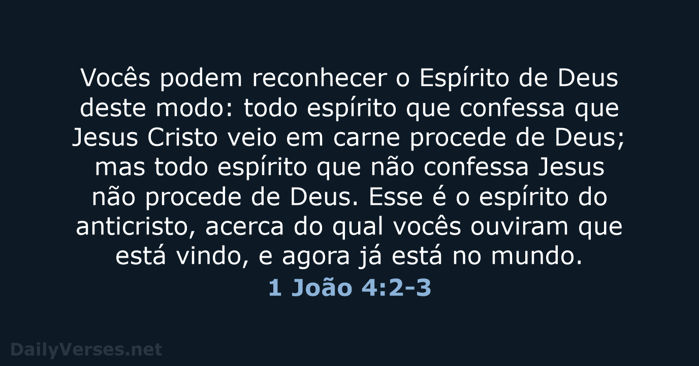 1 João 4:2-3 - NVI