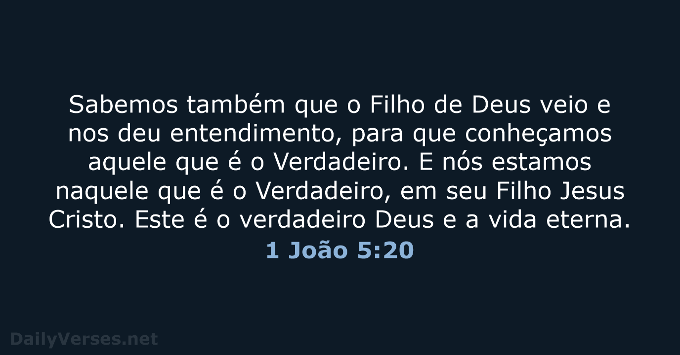1 João 5:20 - NVI