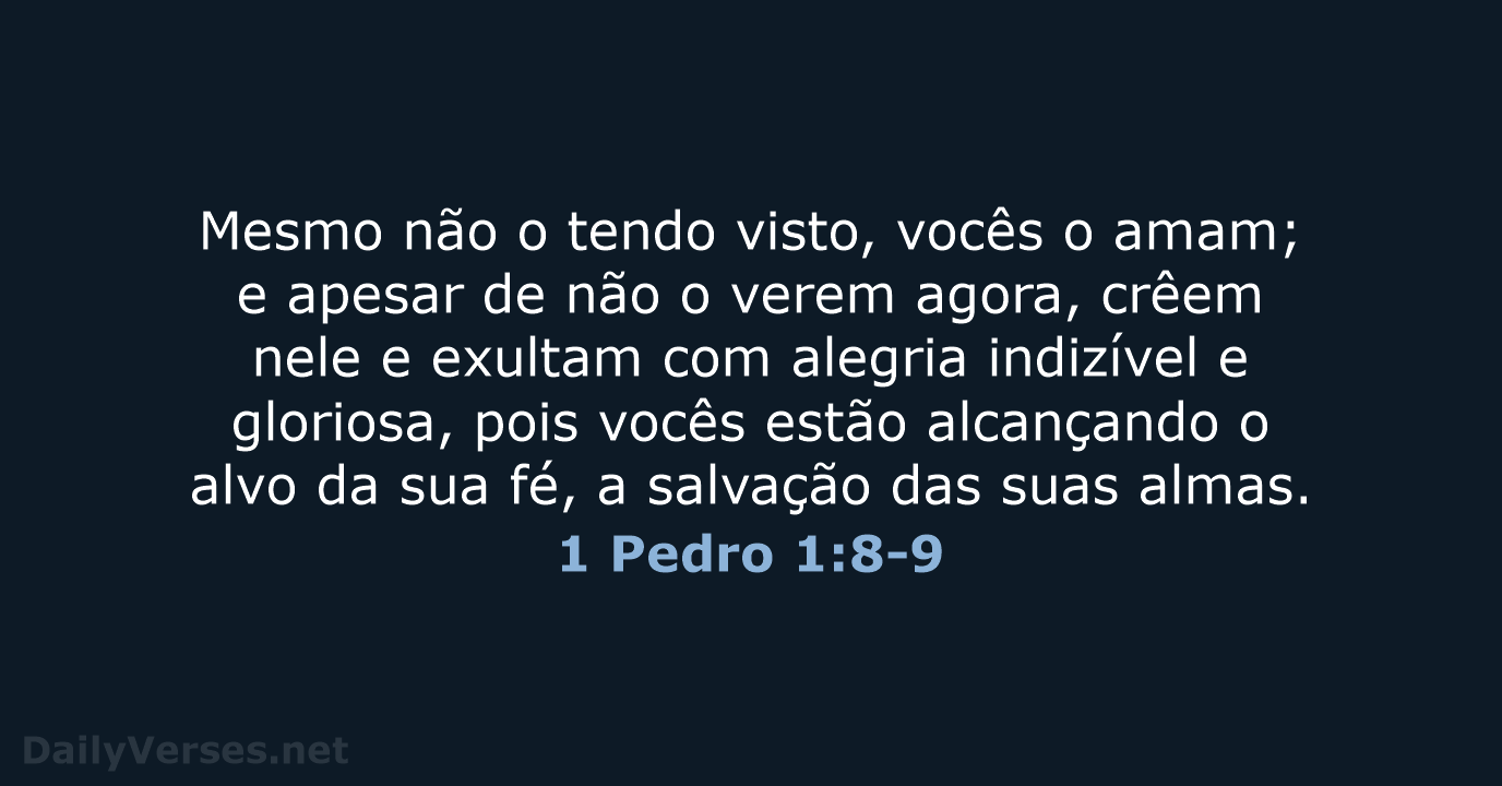 1 Pedro 1:8-9 - NVI