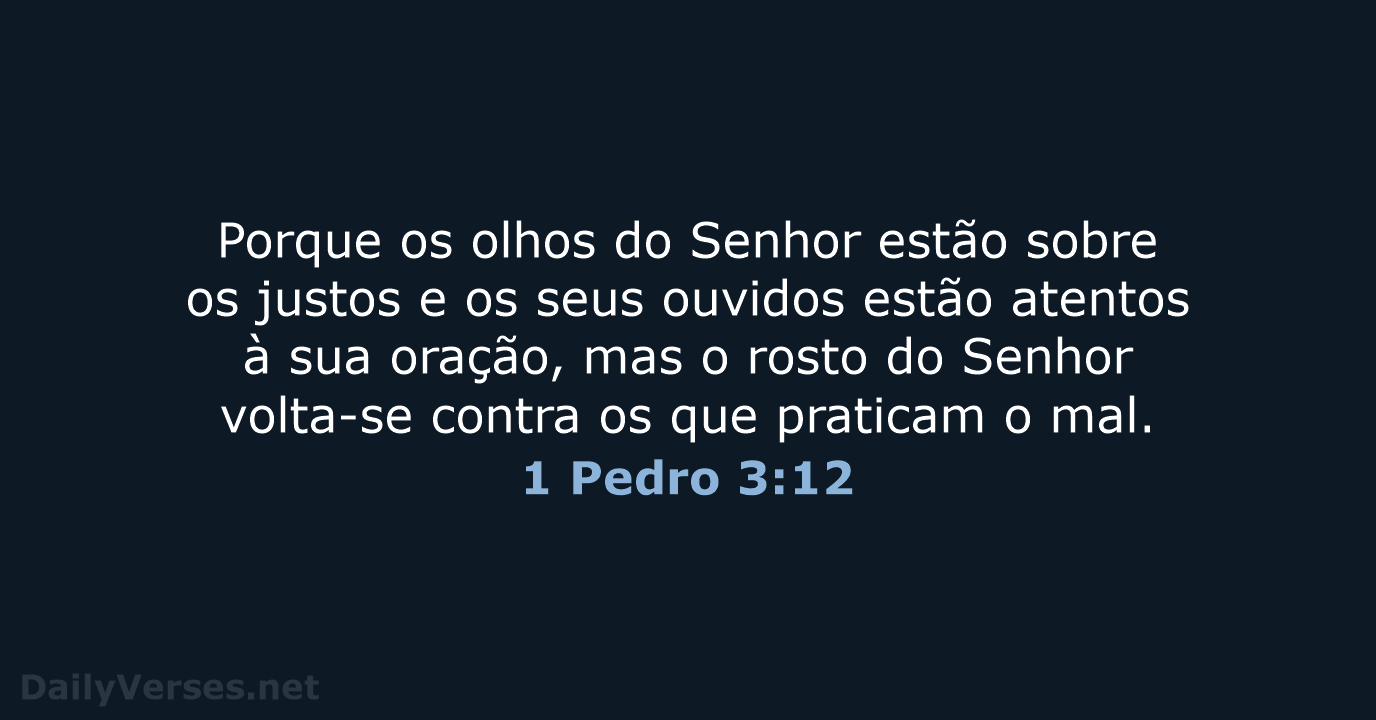 1 Pedro 3:12 - NVI