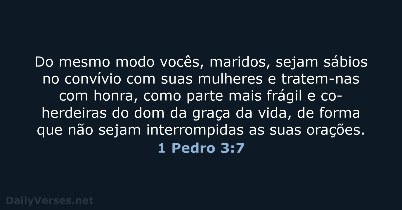 1 Pedro 3:7 - NVI