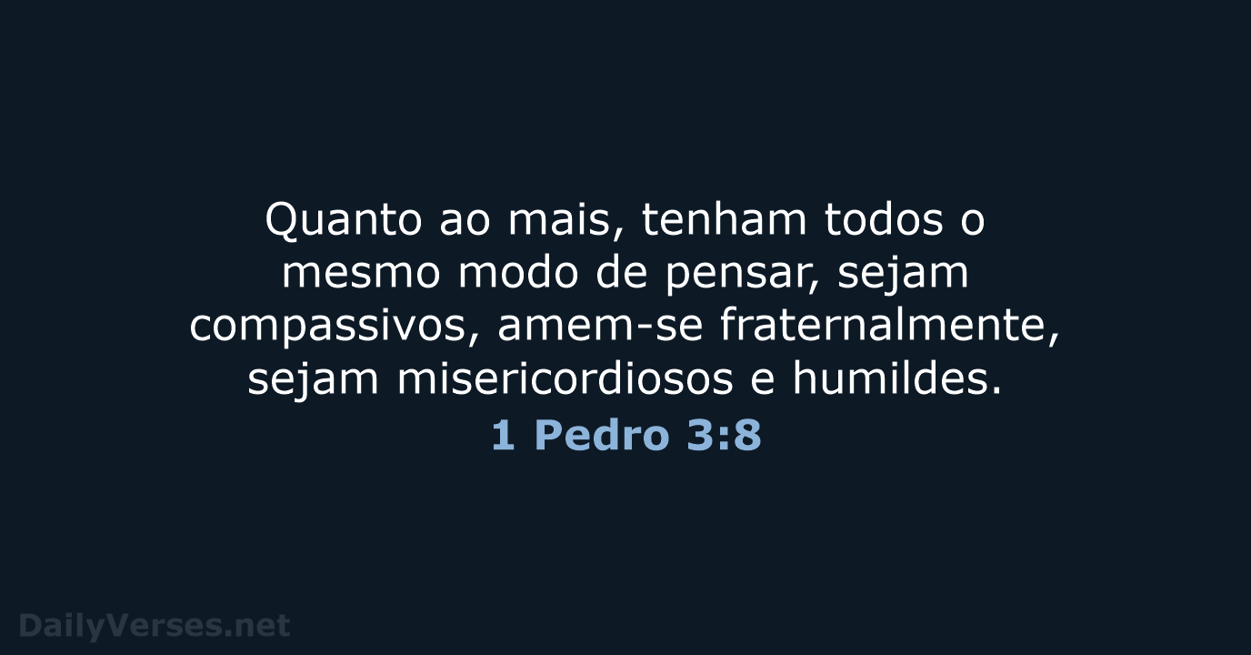 1 Pedro 3:8 - NVI