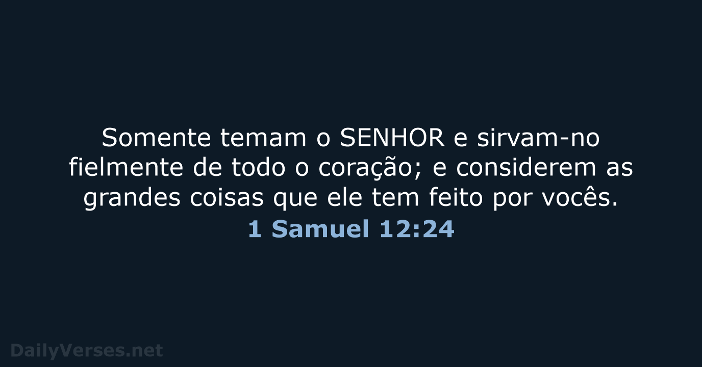 1 Samuel 12:24 - NVI