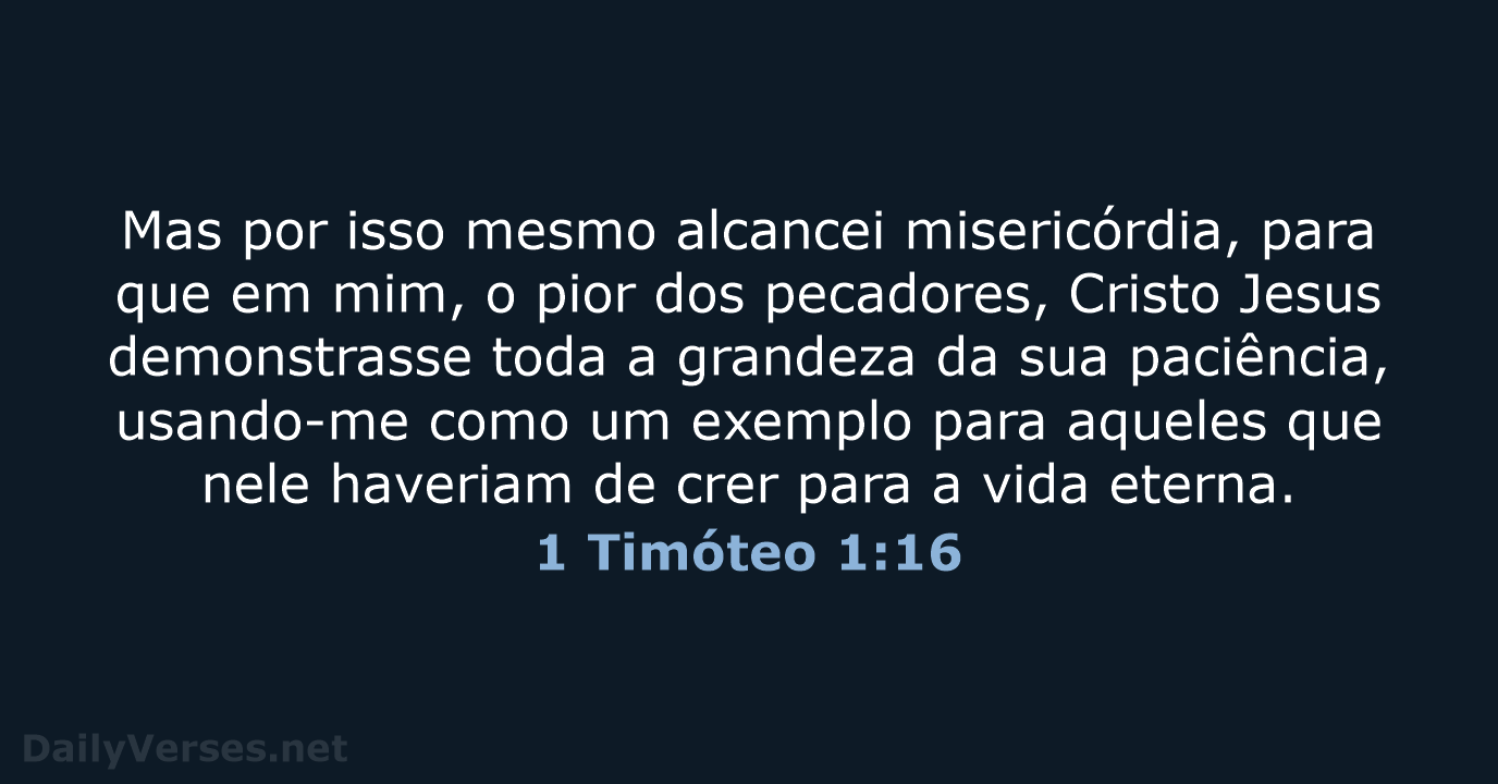 1 Timóteo 1:16 - NVI