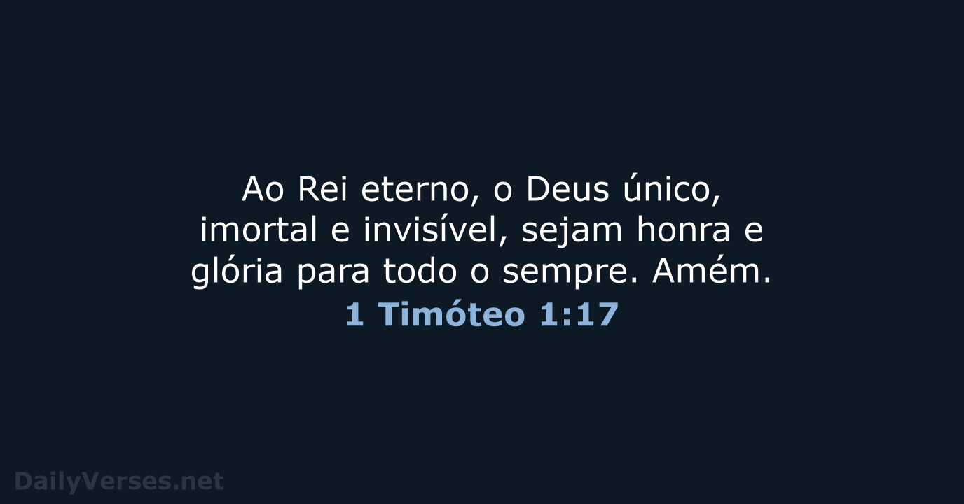 1 Timóteo 1:17 - NVI
