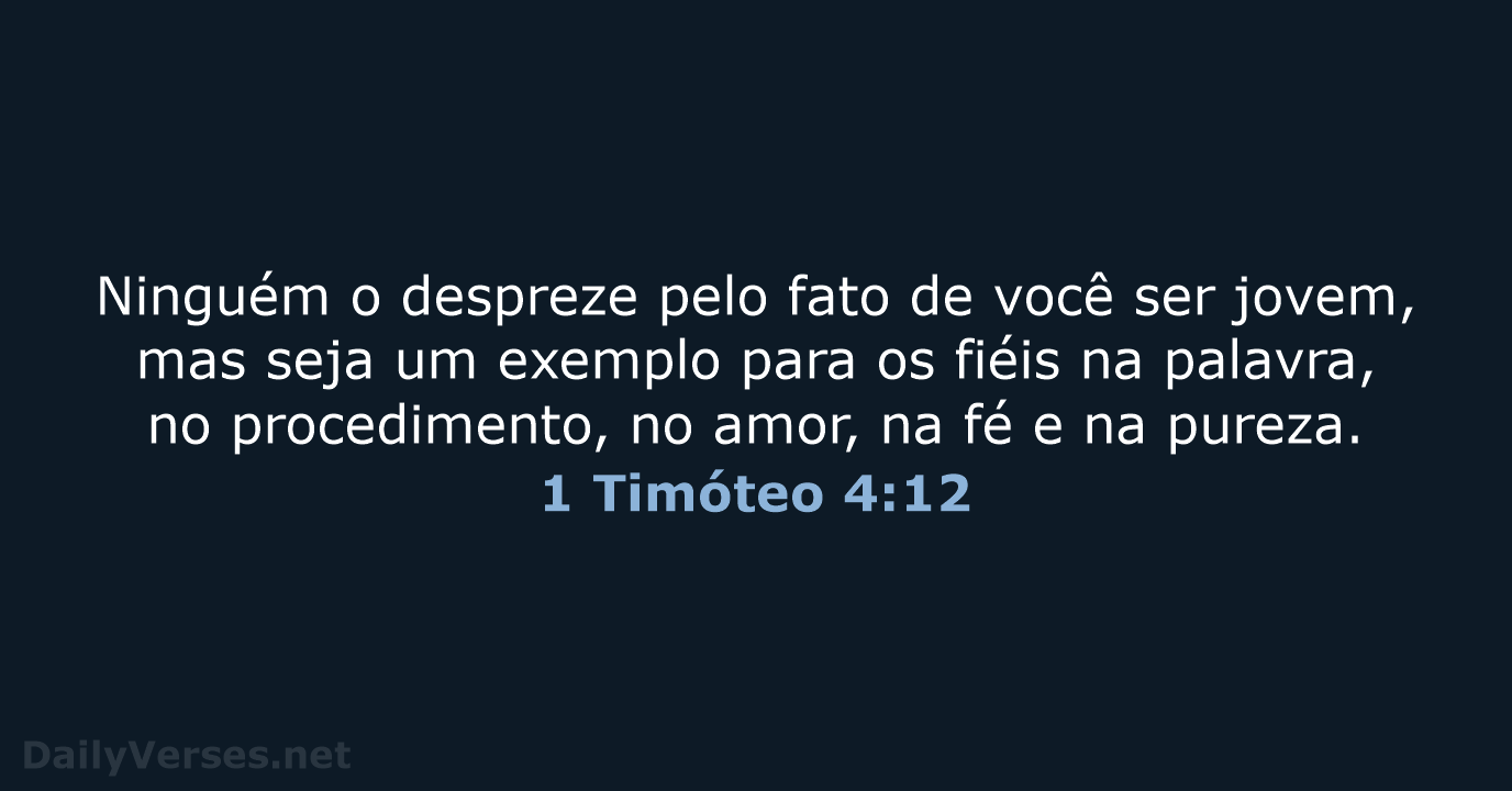 1 Timóteo 4:12 - NVI