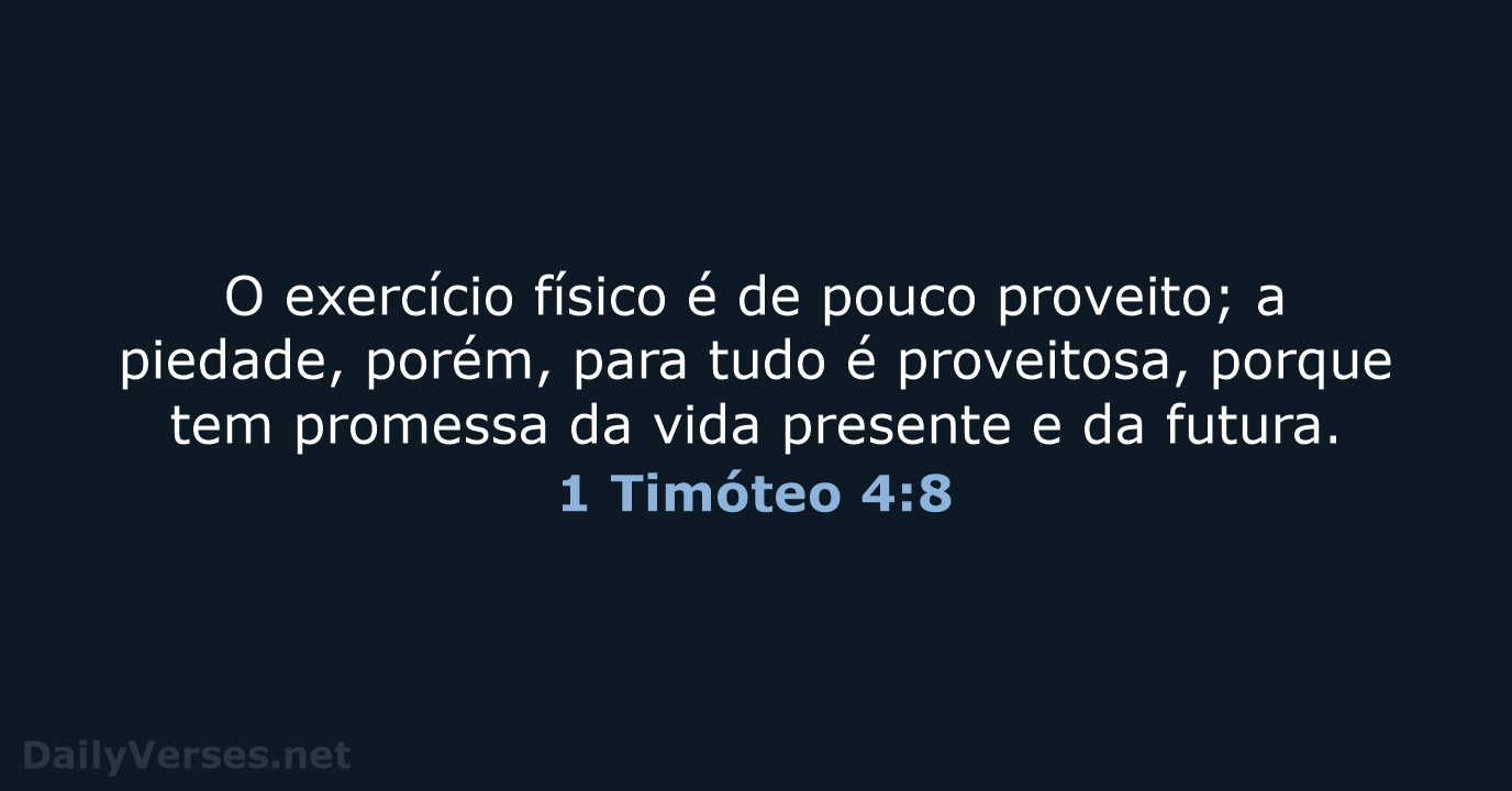 1 Timóteo 4:8 - NVI