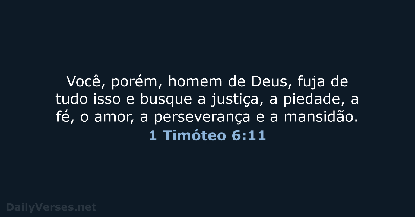 1 Timóteo 6:11 - NVI