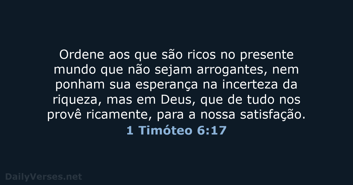 1 Timóteo 6:17 - NVI