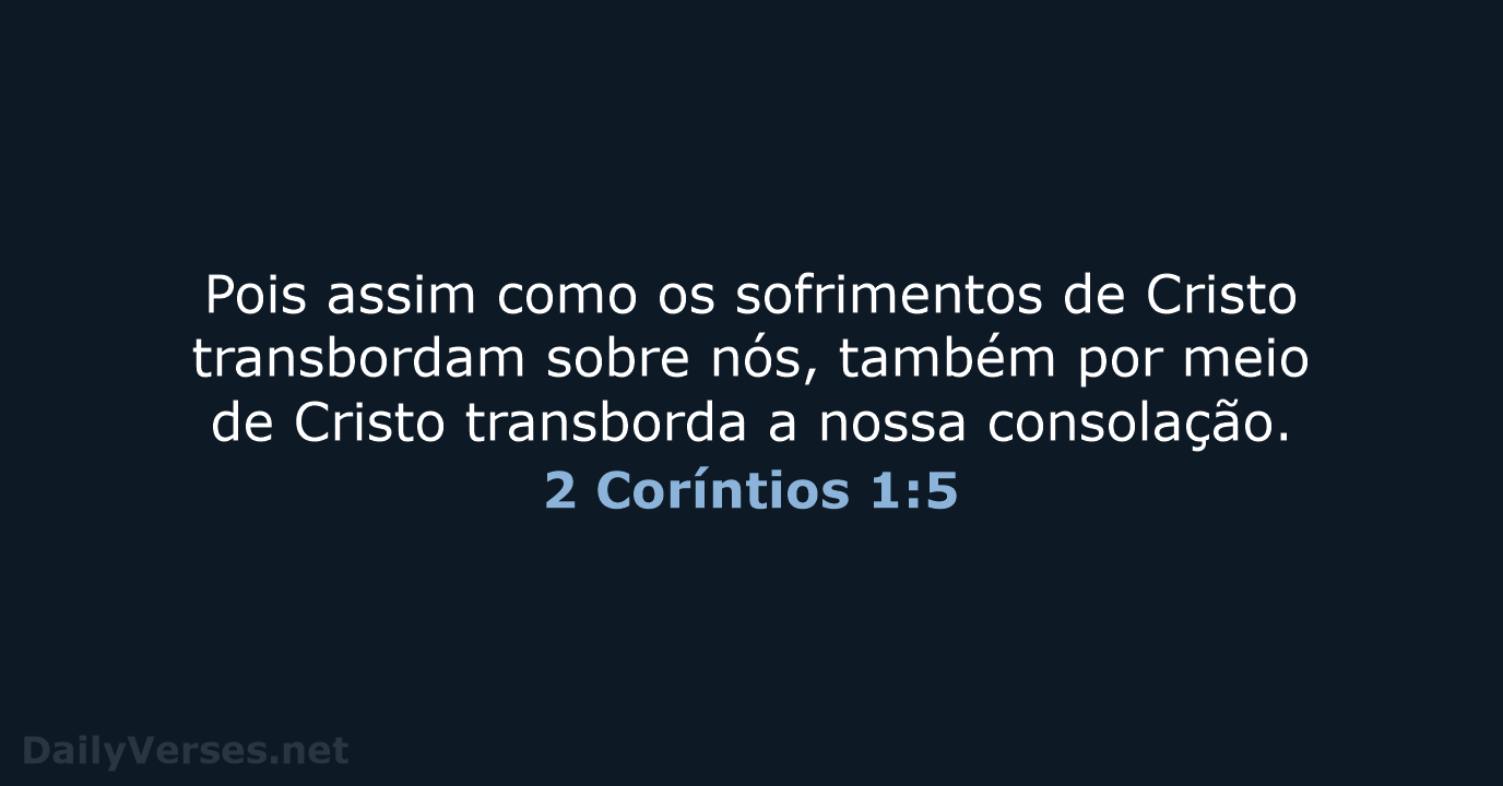 2 Coríntios 1:5 - NVI