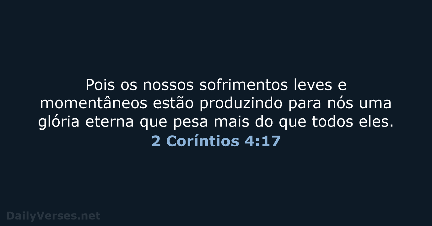 2 Coríntios 4:17 - NVI