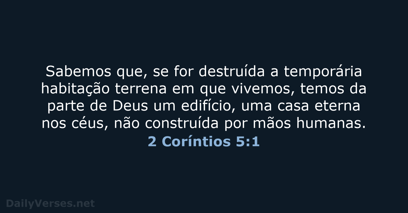 2 Coríntios 5:1 - NVI