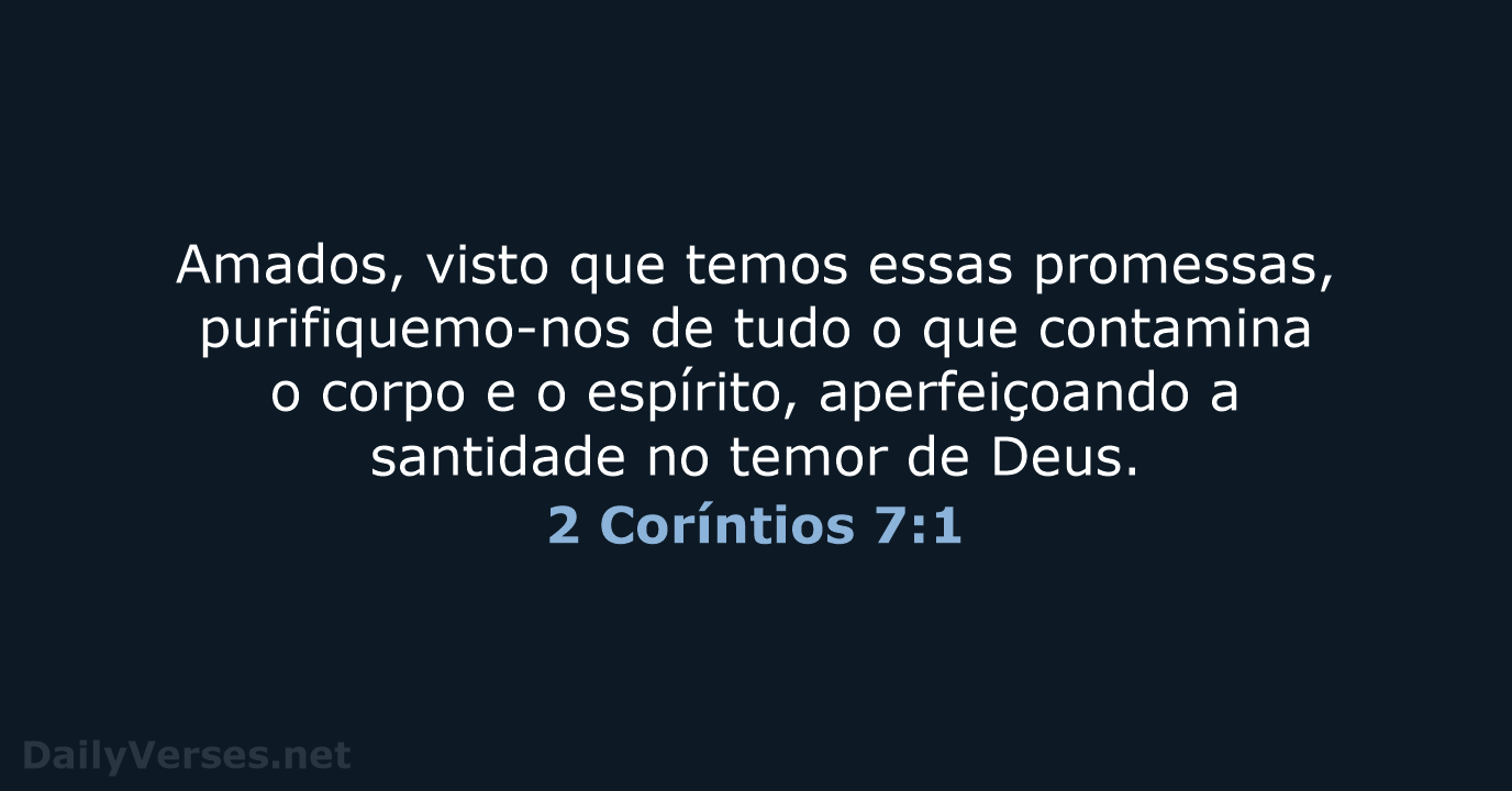 2 Coríntios 7:1 - NVI