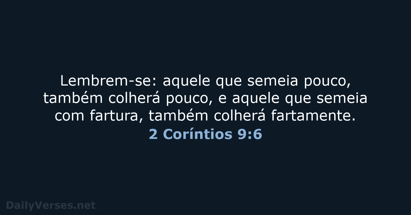2 Coríntios 9:6 - NVI