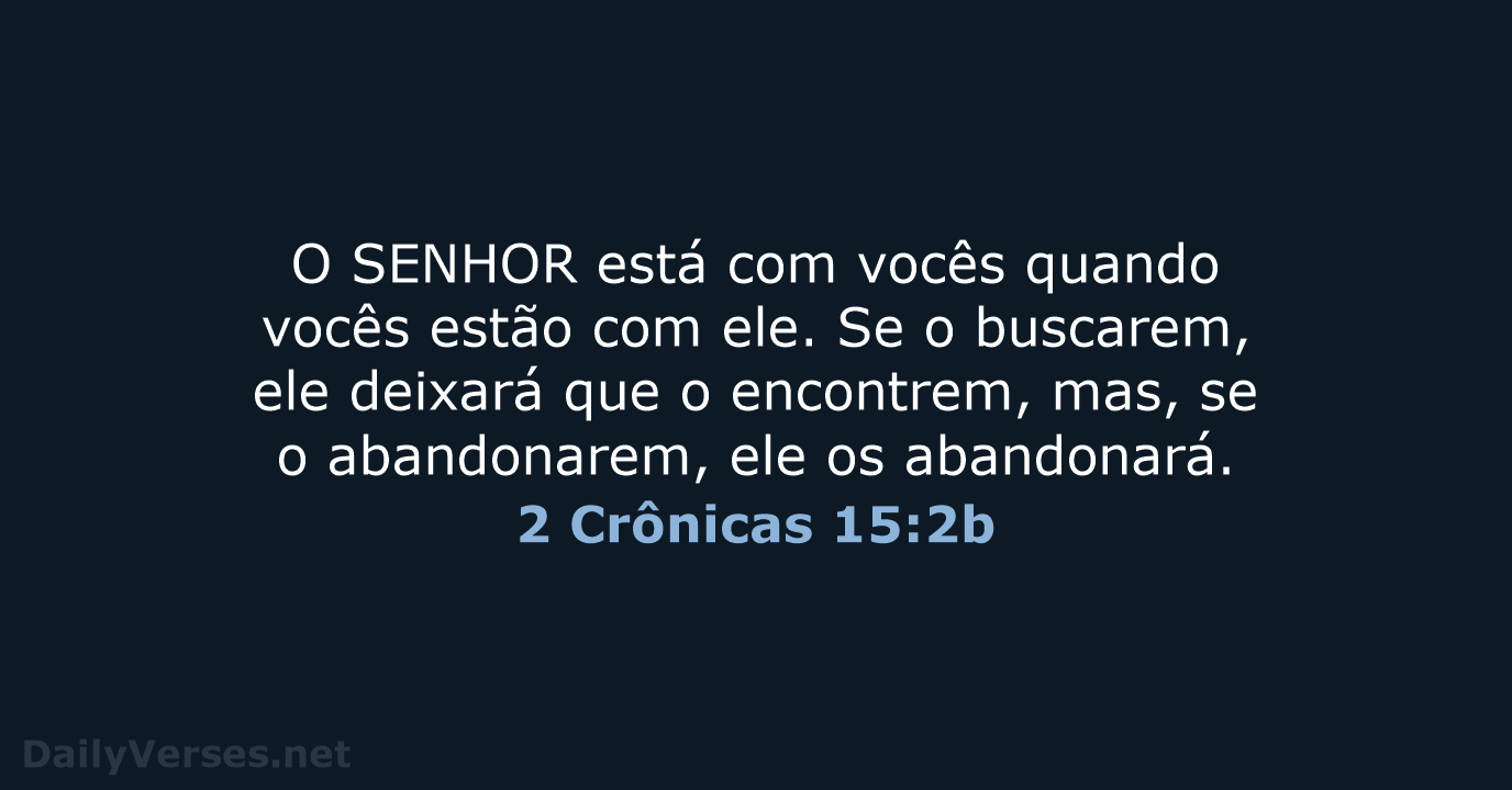 2 Crônicas 15:2b - NVI
