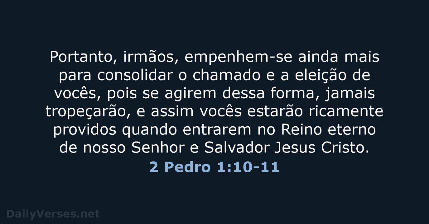 2 Pedro 1:10-11 - NVI