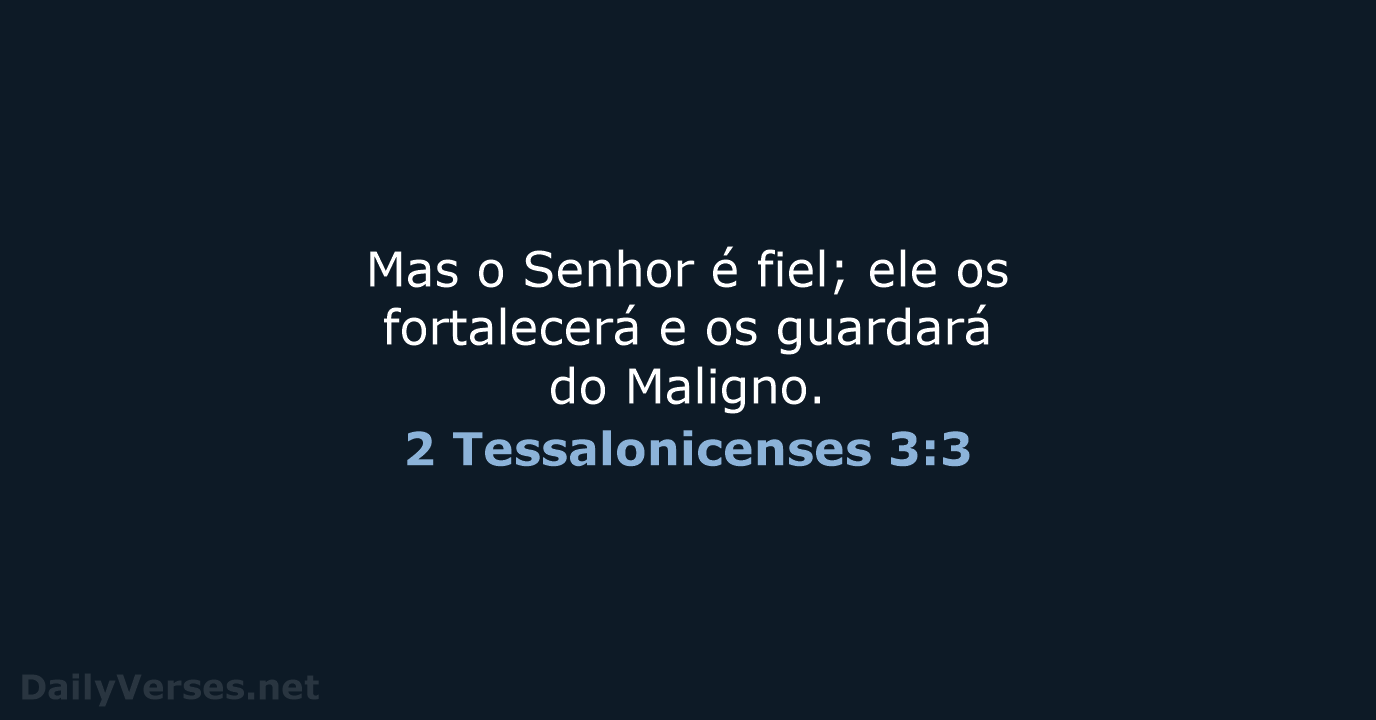 2 Tessalonicenses 3:3 - NVI
