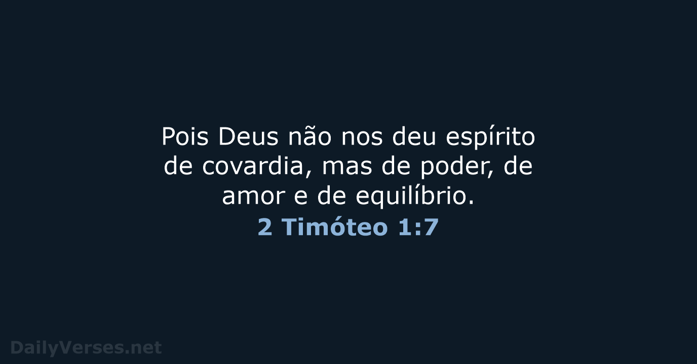 2 Timóteo 1:7 - NVI