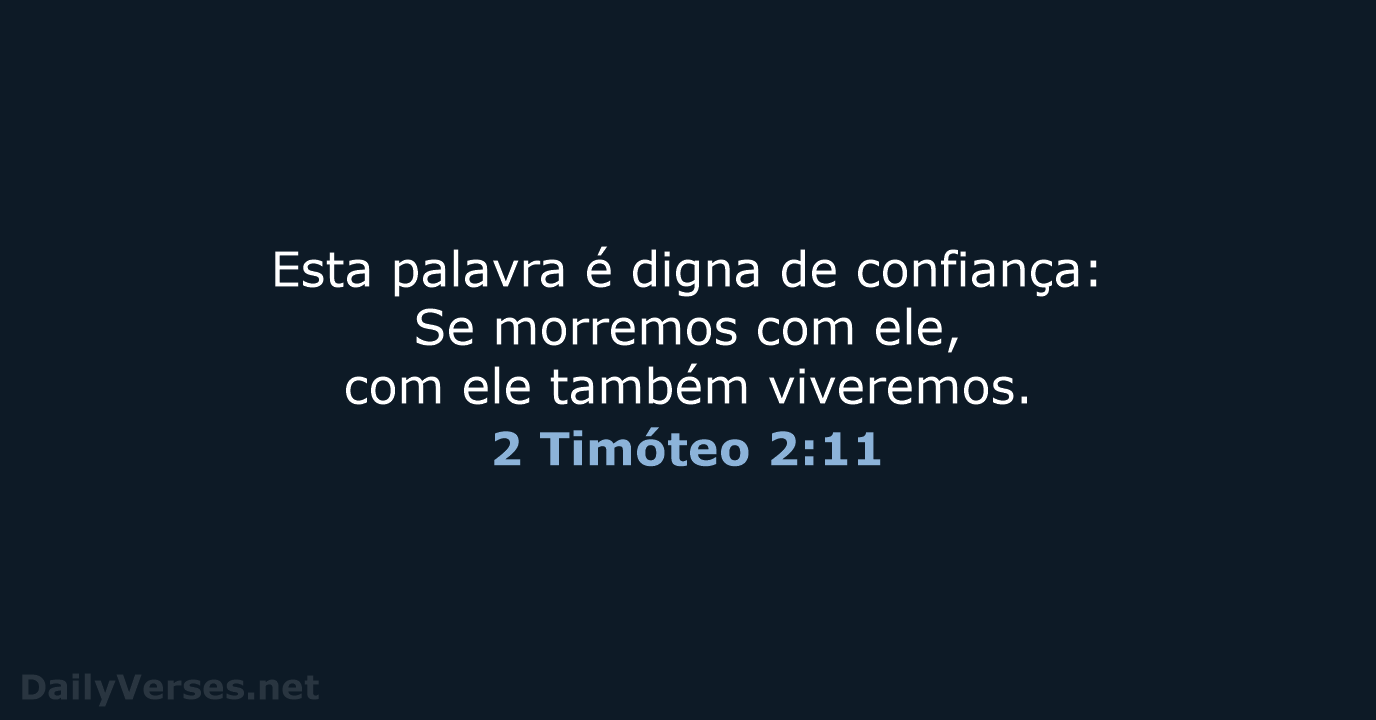 2 Timóteo 2:11 - NVI