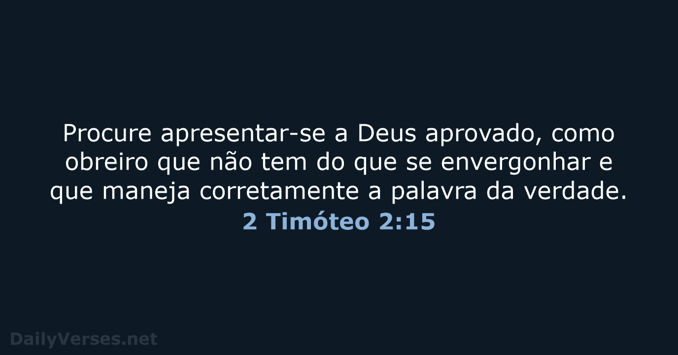 2 Timóteo 2:15 - NVI