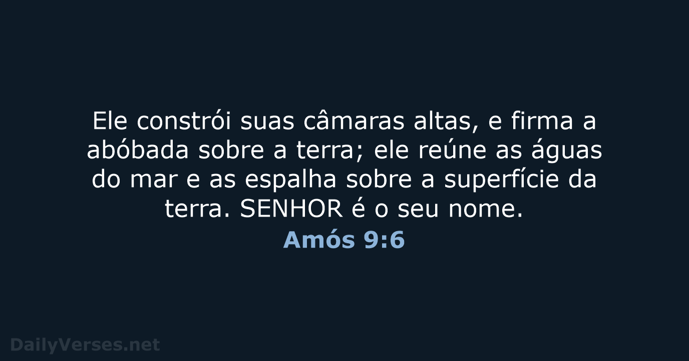 Amós 9:6 - NVI